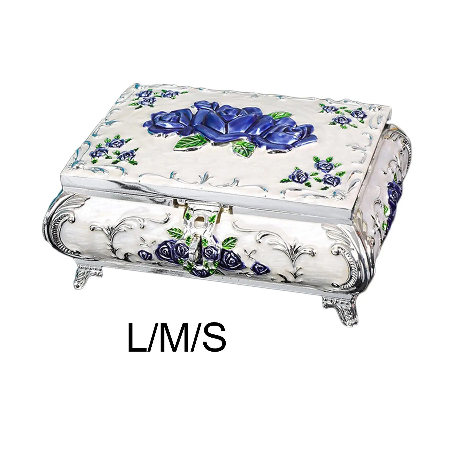 Girl Antique Jewelry Keepsake Case Rings Vintage Metal Jewelry Box Jewelry Decorative Box Rectangular Trinket Organizer 
Girl Antique Jewelry Keepsake Case Rings Vintage Metal Jewelry Box Jewelry Decorative Box Rectangular Trinket Organizer