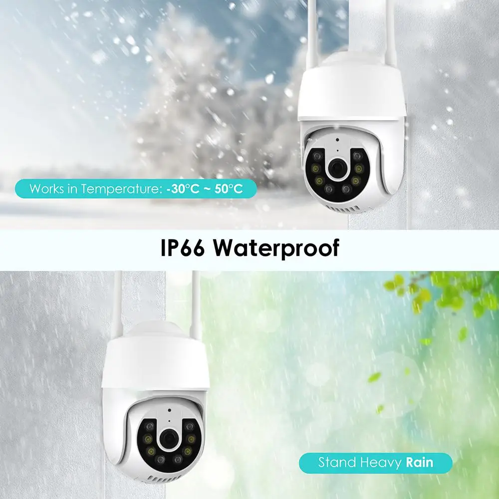 With Motion Detection Security Camera Night Vision 2mp Surveillance Cam Waterproof 2.4g Wifi Ptz Camera Smart Home Auto Tracking
With Motion Detection Security Camera Night Vision 2mp Surveillance Cam Waterproof 2.4g Wifi Ptz Camera Smart Home Auto Tracking
