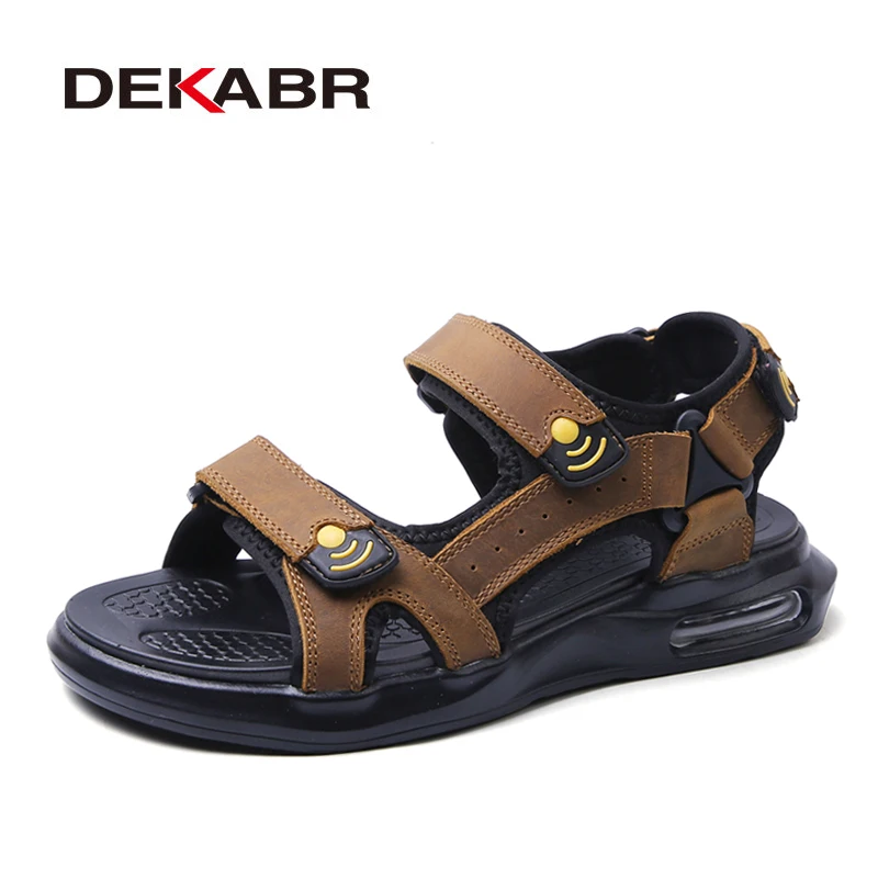 DEKABR Summer Beach Men Shoes Brand Mens Sandals Leather Soft Slippers Man Slip on Comfortable Sandals For Men Size 38-46
DEKABR Summer Beach Men Shoes Brand Mens Sandals Leather Soft Slippers Man Slip on Comfortable Sandals For Men Size 38-46