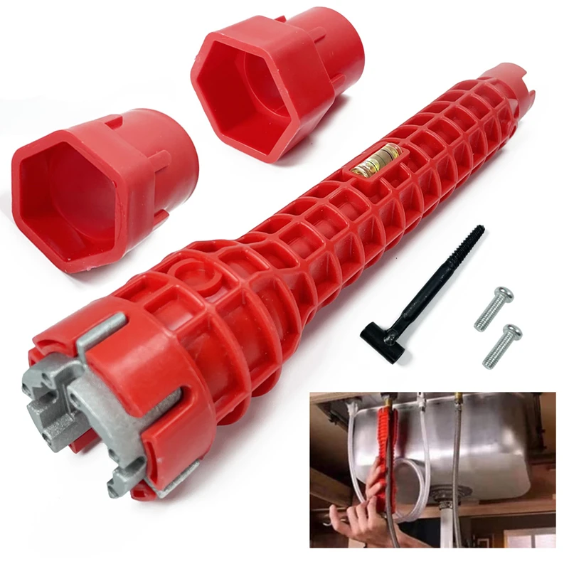 8in1 Multifunctional sanitary faucet socket sink wrench water heating domestic water heater screw removal hardware tools 
8in1 Multifunctional sanitary faucet socket sink wrench water heating domestic water heater screw removal hardware tools