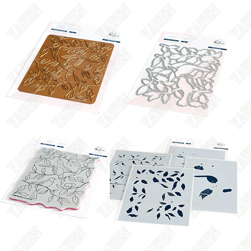 Songbirds On Branches Metal Cutting Dies Stamps Stencil Hot Foil Craft Embossing Make Paper Greeting Card Making Template DIY
Songbirds On Branches Metal Cutting Dies Stamps Stencil Hot Foil Craft Embossing Make Paper Greeting Card Making Template DIY