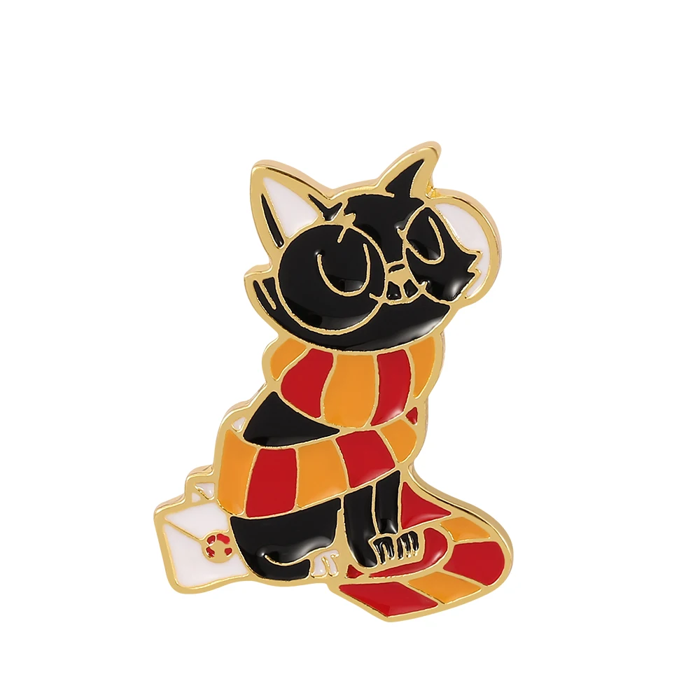 Harry Potter Gryffindors Magic Cat Hard Enamel Pin Cute Cartoons Animal Scarf Black Cats Golden Brooch Fashion Backpack Pins
Harry Potter Gryffindors Magic Cat Hard Enamel Pin Cute Cartoons Animal Scarf Black Cats Golden Brooch Fashion Backpack Pins