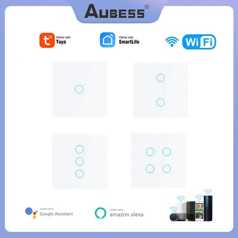 Умный сенсорный настенный переключатель Tuya, Wi-Fi, 1/2/3 клавиш, домашнее приложение, дистанционное управление, работает с Alexa и Google Home Assistant
Умный сенсорный настенный переключатель Tuya, Wi-Fi, 1/2/3 клавиш, домашнее приложение, дистанционное управление, работает с Alexa и Google Home Assistant