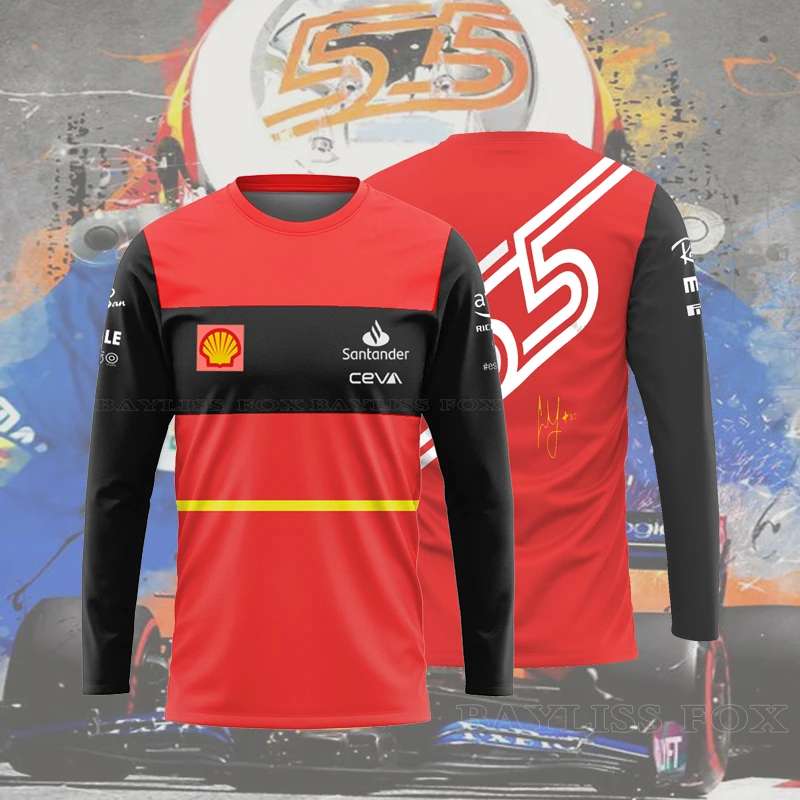 For Ferrari Long T-Shirt Driver Leclerc/Sainz F1 2022 Official Team Summer Motorsport Racing Red Quick-dry Breathable Jerseys
For Ferrari Long T-Shirt Driver Leclerc/Sainz F1 2022 Official Team Summer Motorsport Racing Red Quick-dry Breathable Jerseys