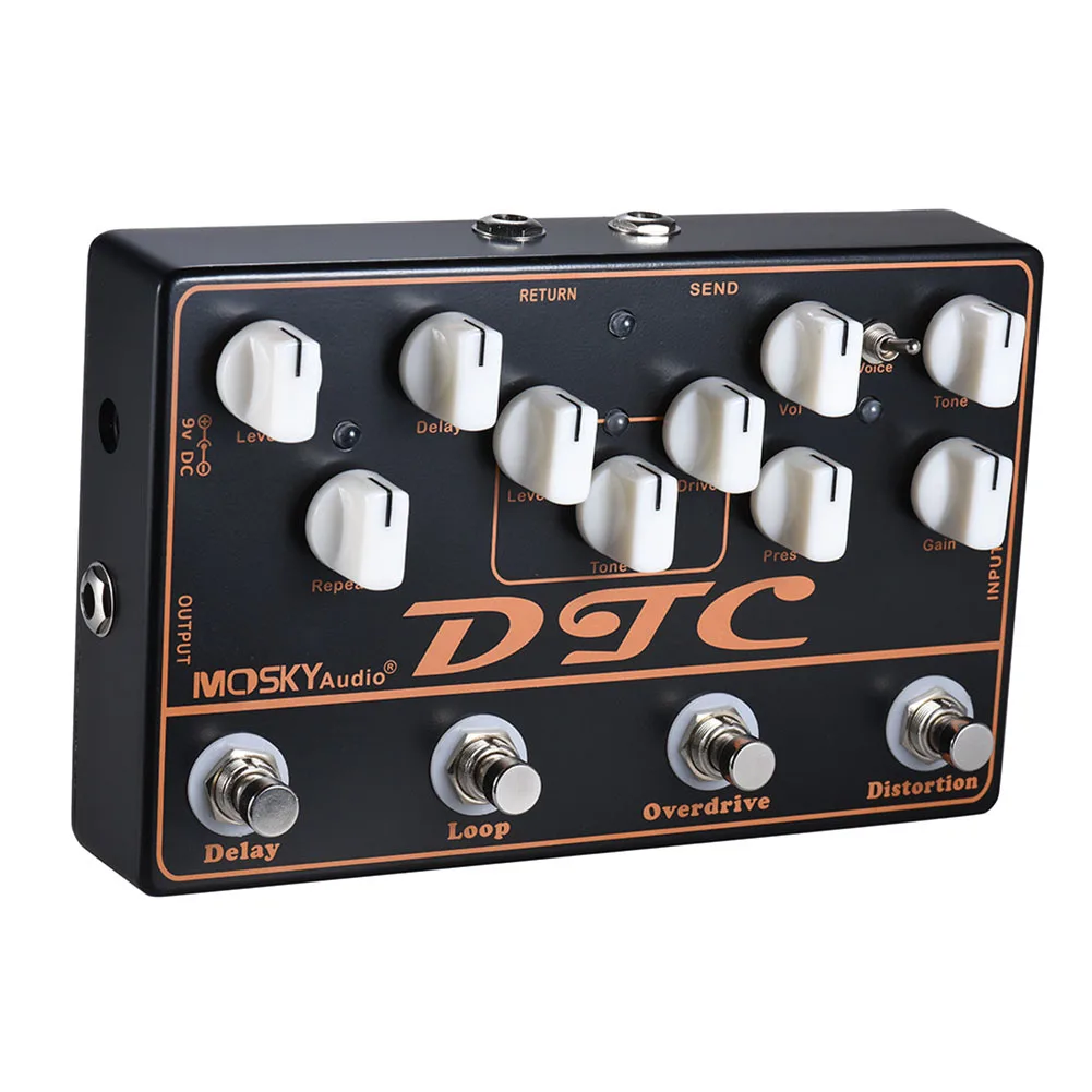 Guitar Effect Pedal MOSKY 4in1 Electric Guitar Effect Pedal Distortion Overdrive Loop Delay Wide Range of Tones
Guitar Effect Pedal MOSKY 4in1 Electric Guitar Effect Pedal Distortion Overdrive Loop Delay Wide Range of Tones