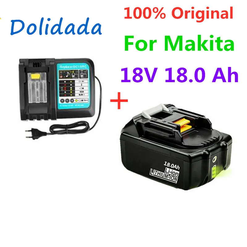 100%original 18V18Ah Battery 18000mah Li-Ion Battery Replacement Power Battery for MAKITA BL1880 BL1860 BL1830battery+3A Charger
100%original 18V18Ah Battery 18000mah Li-Ion Battery Replacement Power Battery for MAKITA BL1880 BL1860 BL1830battery+3A Charger