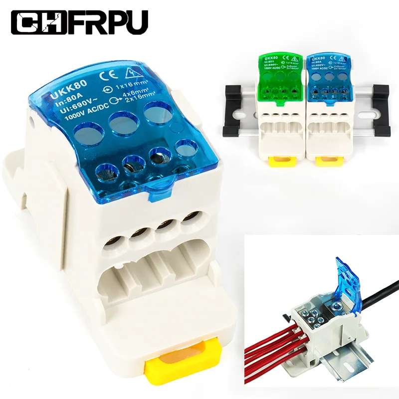 UKK 80A One in multiple-out distribution box Din Rail Terminal Blocks Universal wire connector junction box waterproof
UKK 80A One in multiple-out distribution box Din Rail Terminal Blocks Universal wire connector junction box waterproof