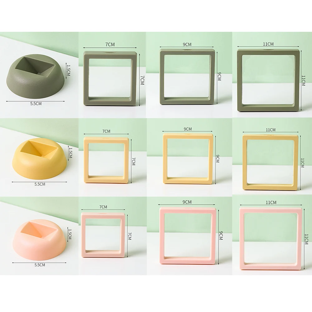 PE Film Jewelry Storage Box 3D Packaging Case Gemstone Free Stand Floating Frame Membrane Coin Gems Ring Jewelry Display Holder
PE Film Jewelry Storage Box 3D Packaging Case Gemstone Free Stand Floating Frame Membrane Coin Gems Ring Jewelry Display Holder