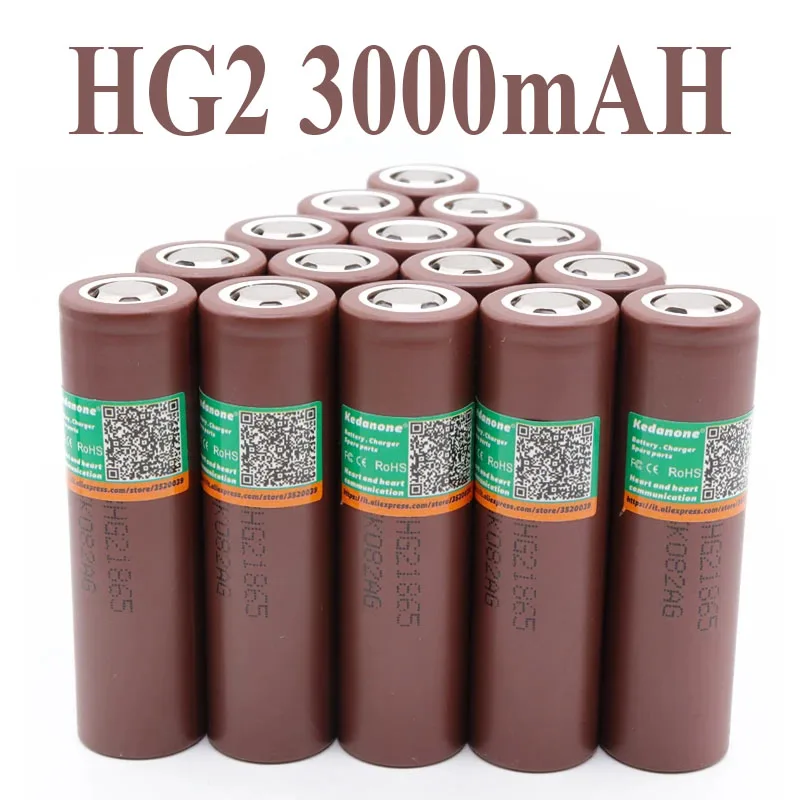 100% New 18650 Battery HG2 3.6V 3Ah Power Supply 3000mAh Type 20A Discharge Suitable For HG 2 + DIY Nickel Batteries
100% New 18650 Battery HG2 3.6V 3Ah Power Supply 3000mAh Type 20A Discharge Suitable For HG 2 + DIY Nickel Batteries