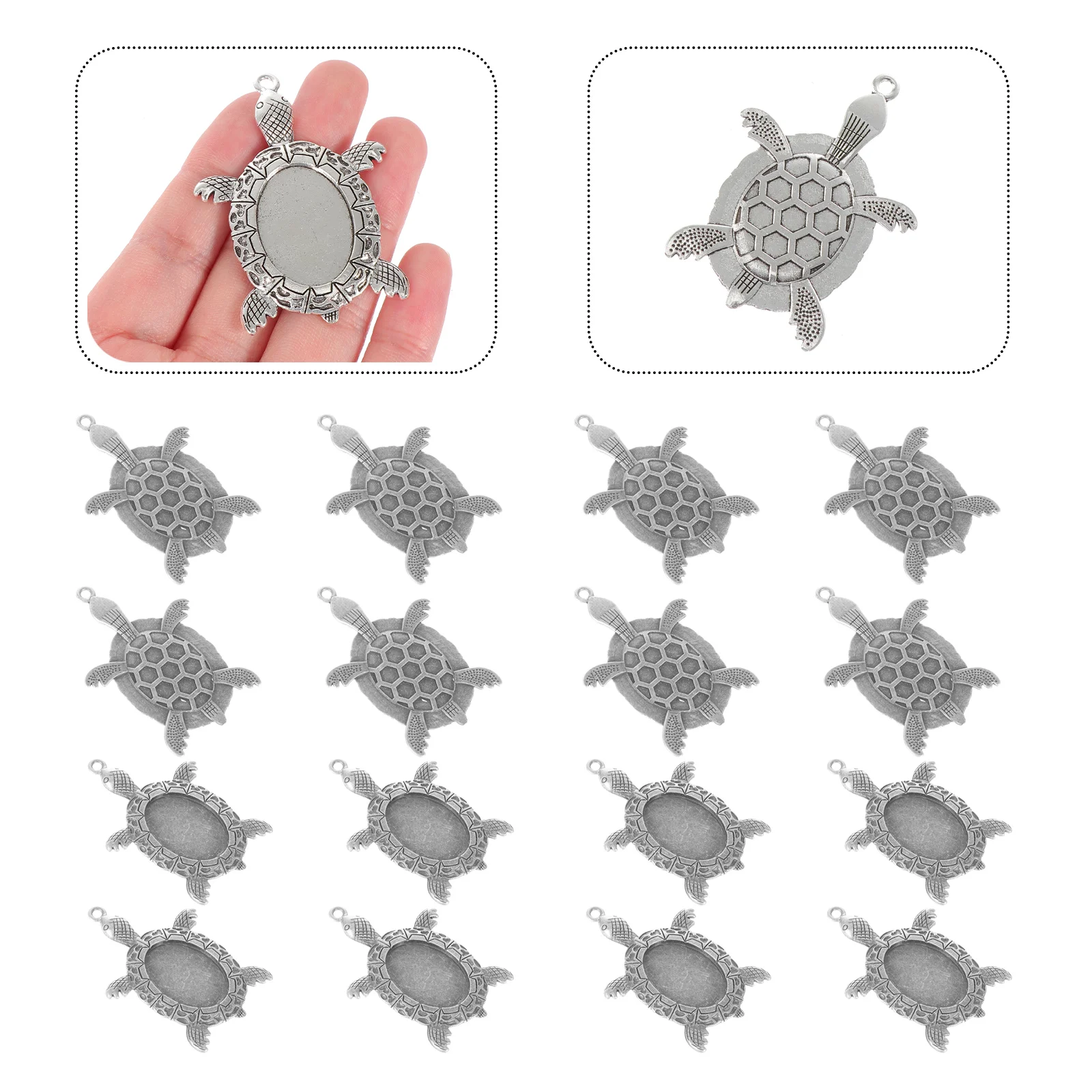 20pcs Retro Sea Turtle Shape Gems Bases Creative Necklace Blank Base DIY Jewelry Accessories
20pcs Retro Sea Turtle Shape Gems Bases Creative Necklace Blank Base DIY Jewelry Accessories