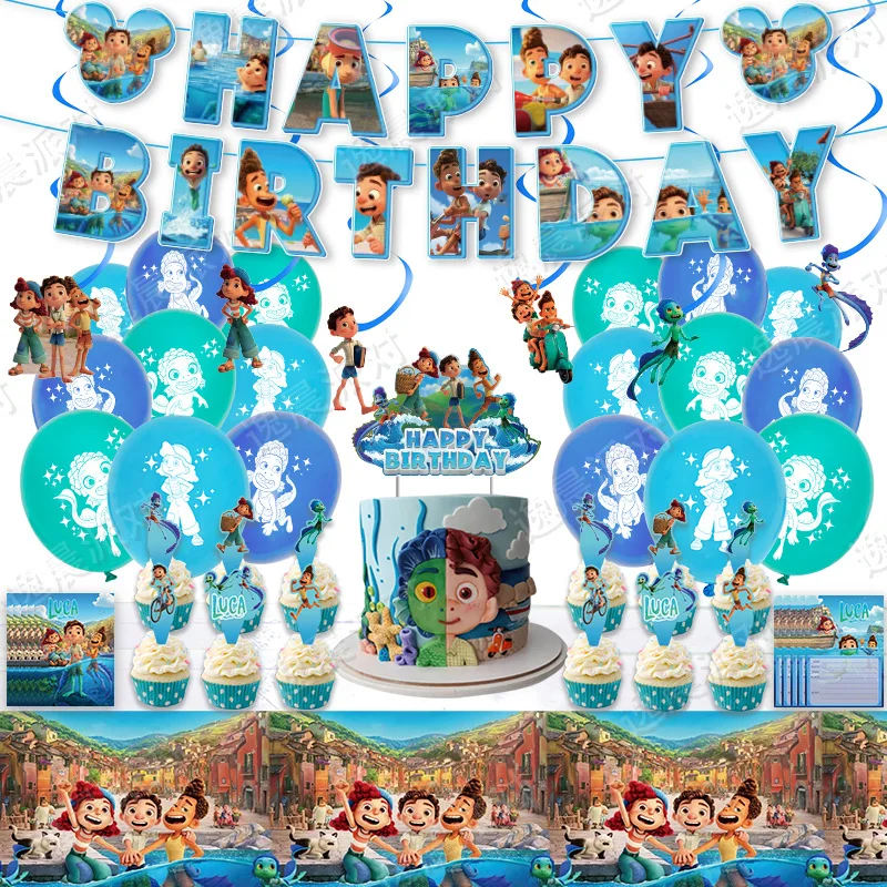 Luca Balloons Birthday Party Decorations Flags Baby Shower Cartoon Luca Banner Cake Toppers Home Decor Kids Party Event Supplies
Luca Balloons Birthday Party Decorations Flags Baby Shower Cartoon Luca Banner Cake Toppers Home Decor Kids Party Event Supplies