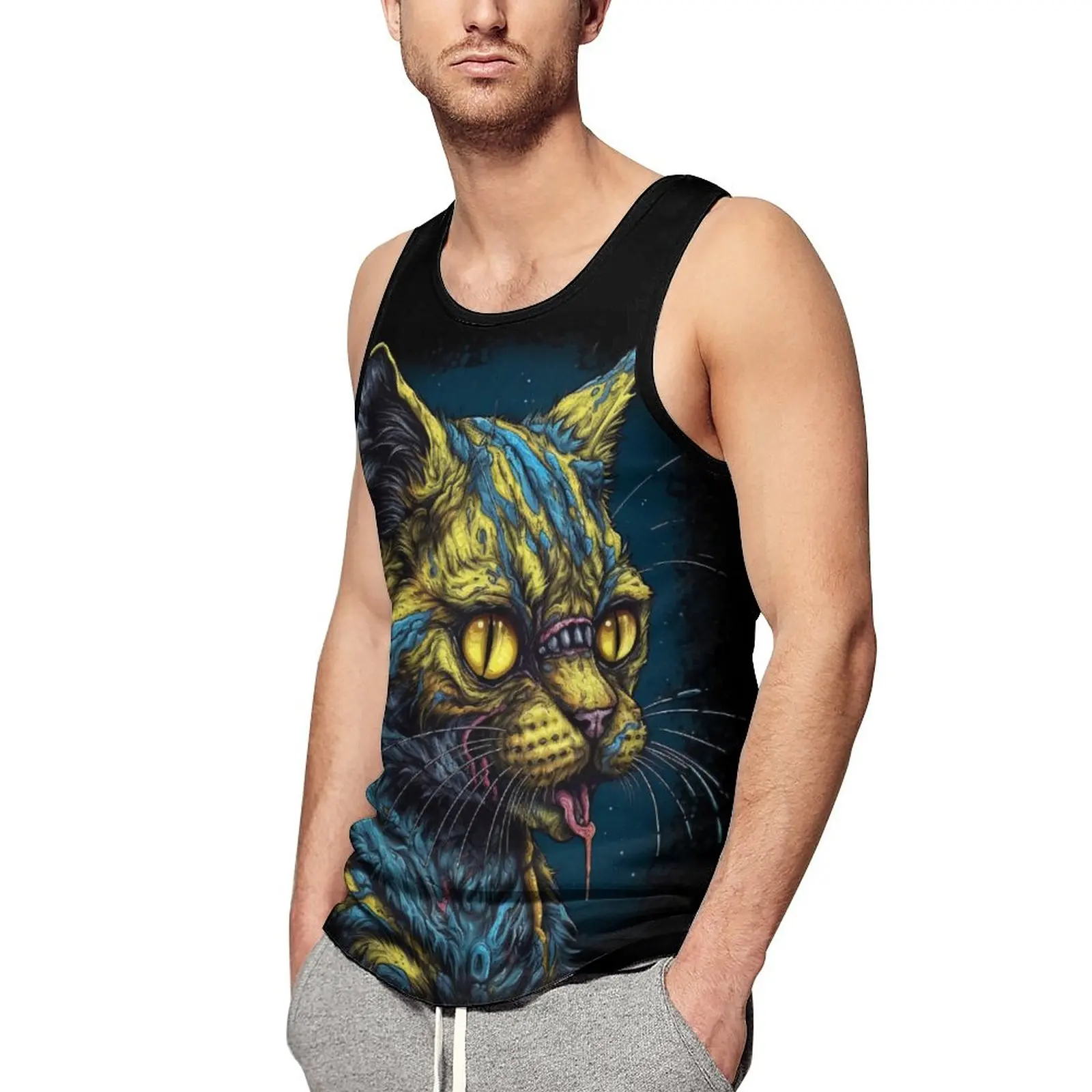 Cat Tank Top Zombie Portraits Streetwear Tops Summer Bodybuilding Man's Printed Sleeveless Shirts Big Size 4XL 5XL
Cat Tank Top Zombie Portraits Streetwear Tops Summer Bodybuilding Man's Printed Sleeveless Shirts Big Size 4XL 5XL