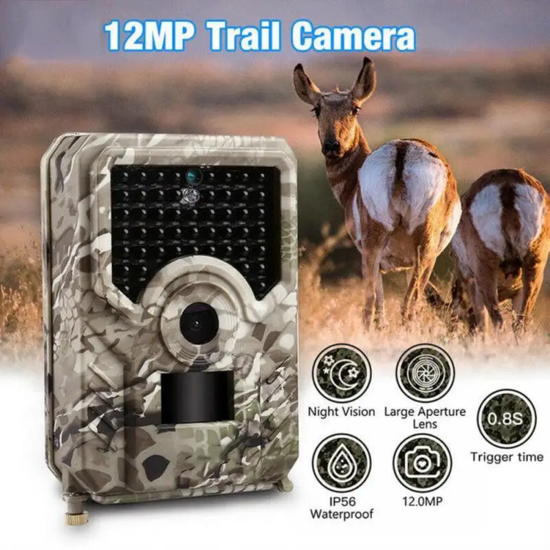 

PR200 Trail Camera 12mp Hunting Cameras Ip54 Waterproof Scouts Photo Vision Camera Wildlife Trap Night Vision Outdoor O4Y3