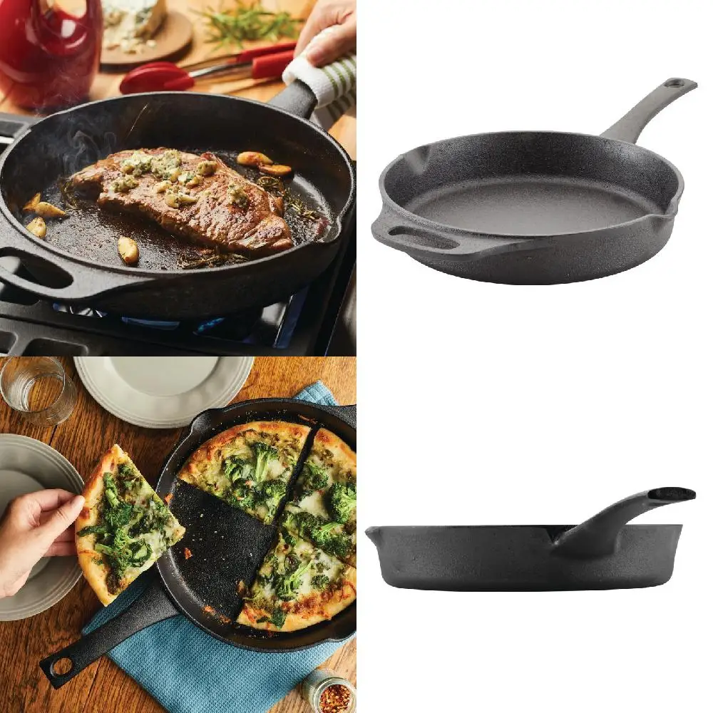 Deliciously Crispy 10-Inch Iron Pre-seasoned Non-Stick Induction Skillet Frying Pan - Perfect for Home Cooking!
Deliciously Crispy 10-Inch Iron Pre-seasoned Non-Stick Induction Skillet Frying Pan - Perfect for Home Cooking!