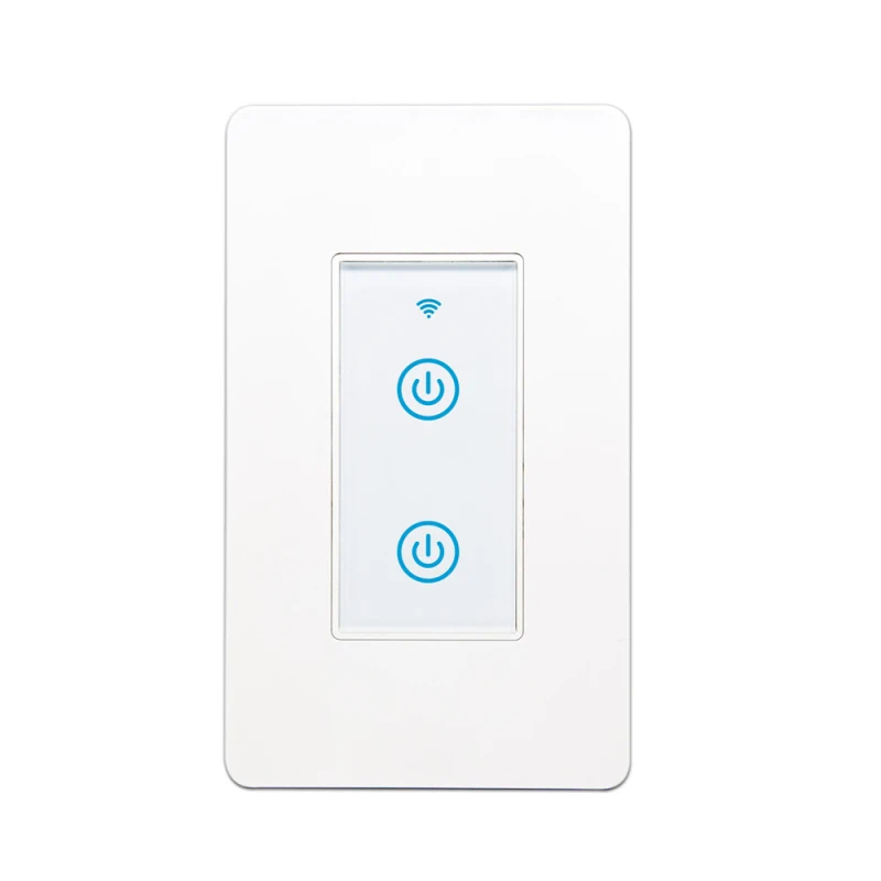 

Smart Touch Switch 0.5w No Hub Required Remote Control Timing Smart Life App Smart Home Tuya Wifi Light Switch 2 Gangs