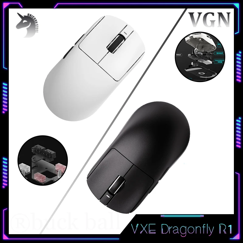 VGN VXE Dragonfly R1 Mouse R1 Pro Max Wireless Mouses R1 SE Light weight PAW3395 2KHz Speed X Low Delay FPS Gamer Mouse Boy Gift
VGN VXE Dragonfly R1 Mouse R1 Pro Max Wireless Mouses R1 SE Light weight PAW3395 2KHz Speed X Low Delay FPS Gamer Mouse Boy Gift