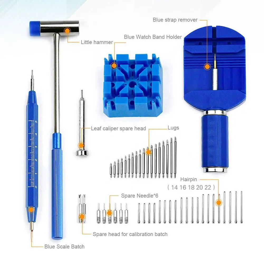 

141pcs Watch Opener Repair Tool Kit Clock Pry Knife Screwdriver Pin Hammer Set Watchmaker Band Link Accessory dropshipping