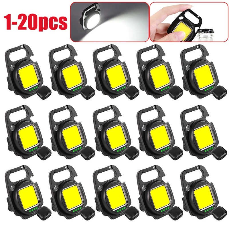 1-20pcs Keychain Flashlights COB LED Type-C Rechargeable Small Work Lights with Bottle Opener for Outdoor Hiking Running Camping
1-20pcs Keychain Flashlights COB LED Type-C Rechargeable Small Work Lights with Bottle Opener for Outdoor Hiking Running Camping