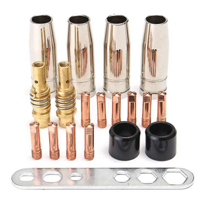 19Pcs Nozzle Contact Tips Holder For Mig Welder Torch Contact Semi-Automatic Welding Tool For 15AK Welding Torch
19Pcs Nozzle Contact Tips Holder For Mig Welder Torch Contact Semi-Automatic Welding Tool For 15AK Welding Torch