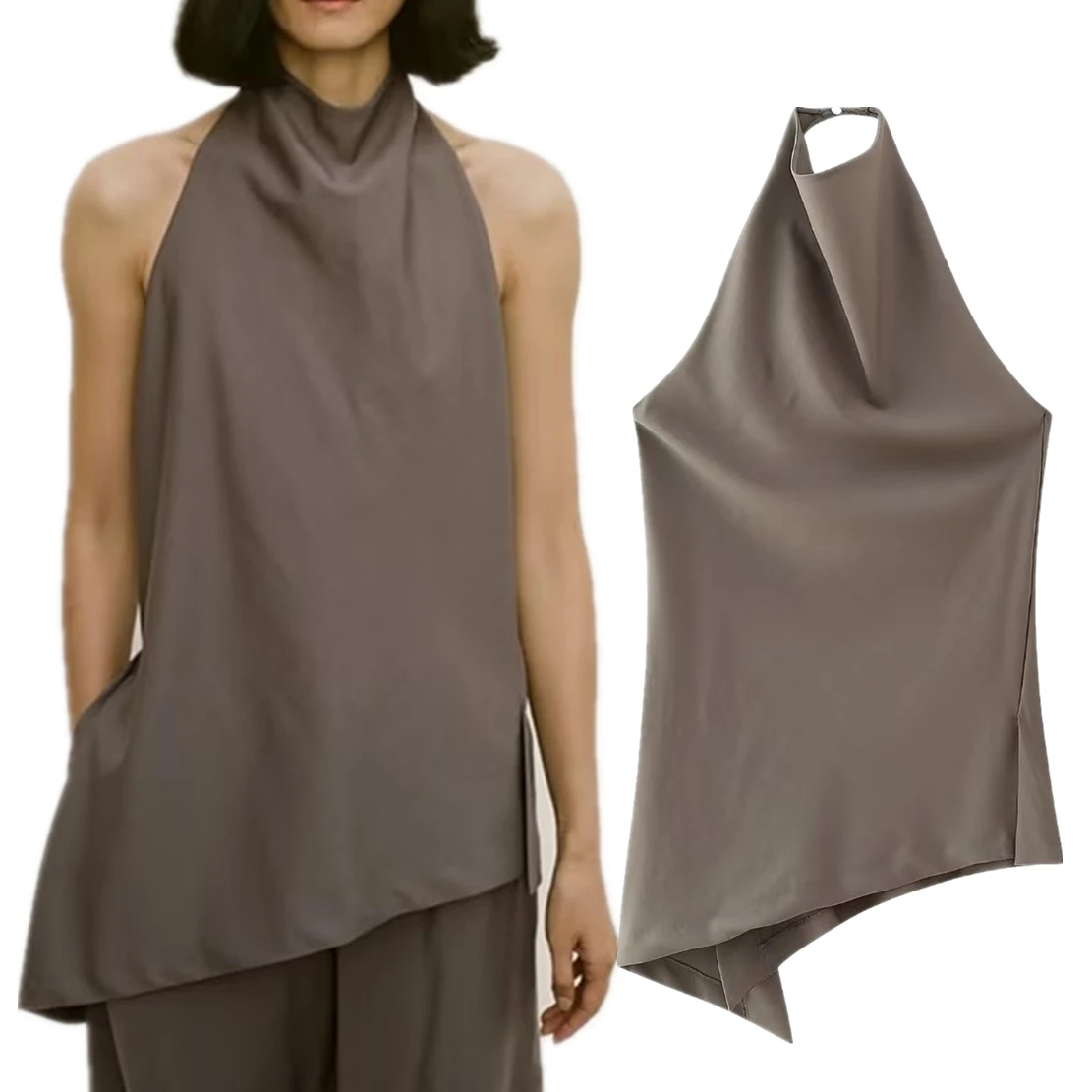 Jenny&Dave French Fashion Simple Retro Shirt Women Blouse Sexy Backless Halter Hanging Neck Top
Jenny&Dave French Fashion Simple Retro Shirt Women Blouse Sexy Backless Halter Hanging Neck Top