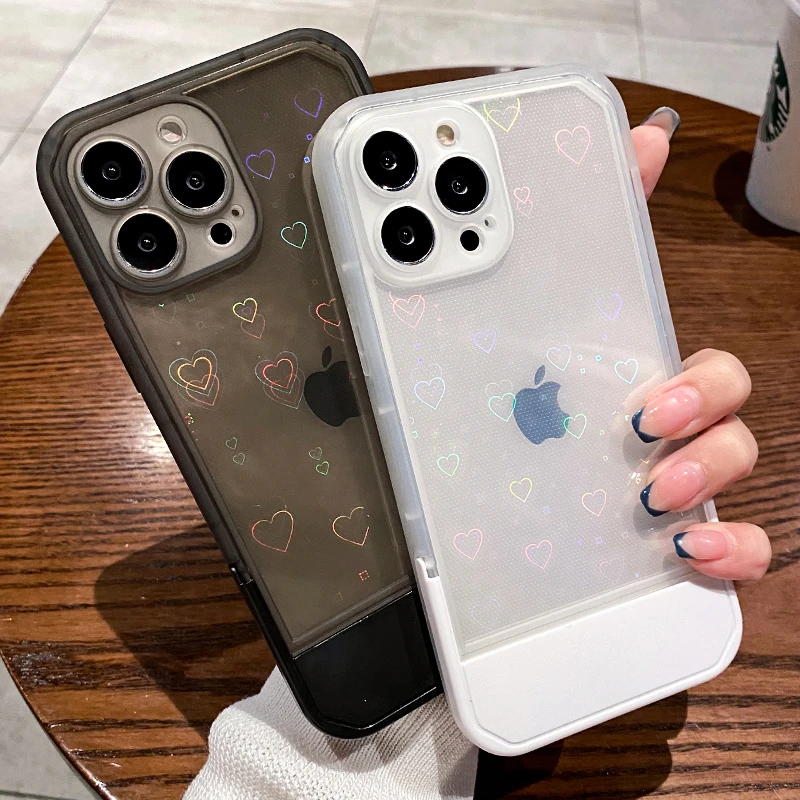 Fashion Gradient Laser Love Heart Leaf Pattern Case For iPhone 13 11 12 Pro Max X XS XR 7 8 Plus Clear Back Cover With Hearts
Fashion Gradient Laser Love Heart Leaf Pattern Case For iPhone 13 11 12 Pro Max X XS XR 7 8 Plus Clear Back Cover With Hearts