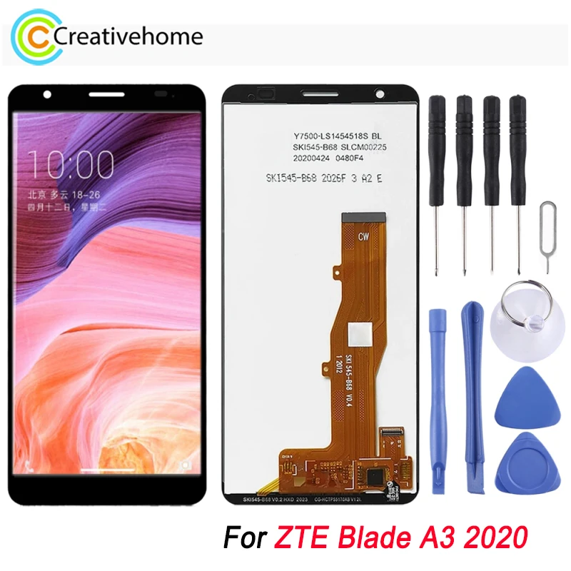 Replacement LCD Screen and Digitizer Full Assembly with / without Frame for ZTE Blade A3 2020
Replacement LCD Screen and Digitizer Full Assembly with / without Frame for ZTE Blade A3 2020