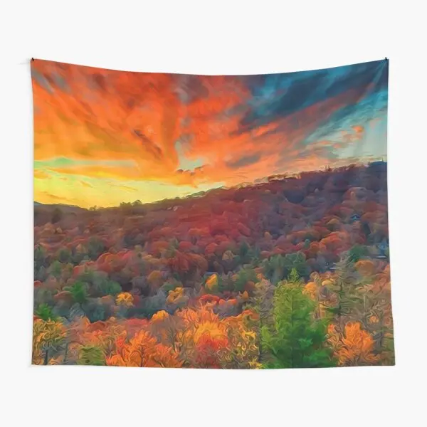 

Autumn In North Carolina Tapestry Room Towel Travel Home Bedspread Wall Bedroom Art Hanging Blanket Decoration Decor Printed