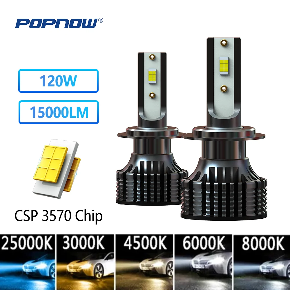 2Pcs 120W Turbo H7 LED CANBUS Lights 15000Lm Head Lamp 3570 CSP Car LED Headlight Bulbs with Fan 6000K 8000K 12V Fog Auto Lights
2Pcs 120W Turbo H7 LED CANBUS Lights 15000Lm Head Lamp 3570 CSP Car LED Headlight Bulbs with Fan 6000K 8000K 12V Fog Auto Lights