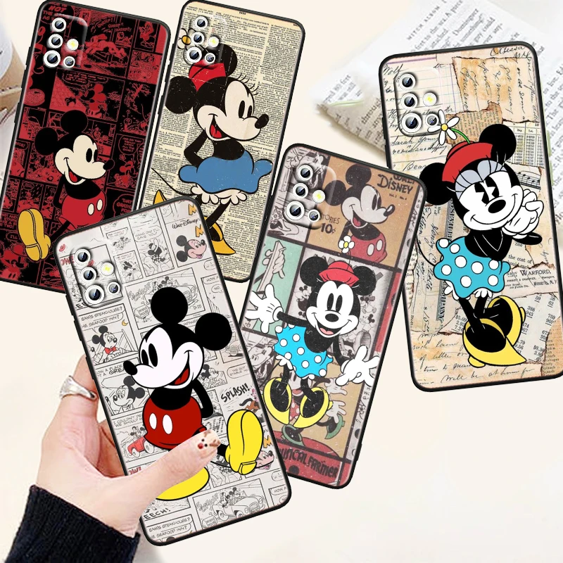 

Comic Mickey Minnie Disney Phone Case For Samsung A73 A72 A71 A54 A53 A52 A51 A42 A33 A32 A24 A23 A22 A21S A13 A04 A03 5G Black