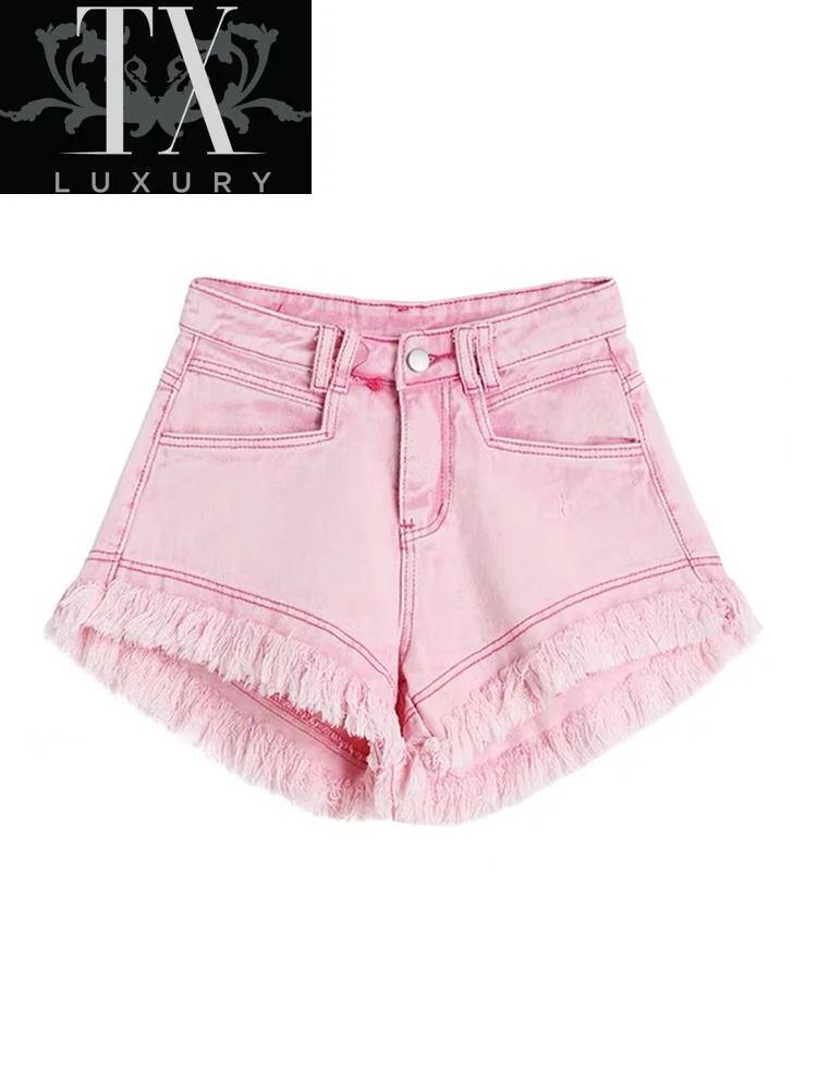 2022 New Women Denim Shorts Korean Casual High Waist Loose Tassel Jeans Summer Chic All-Match Solid Short Pants Mujer Streetwear
2022 New Women Denim Shorts Korean Casual High Waist Loose Tassel Jeans Summer Chic All-Match Solid Short Pants Mujer Streetwear