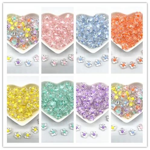 

NEW 30pcs 12mm Clear Acrylic Sunflowers Beads Loose Spacer Beads for Jewelry Making DIY Handmade Accessories (Hole:3.0mm)