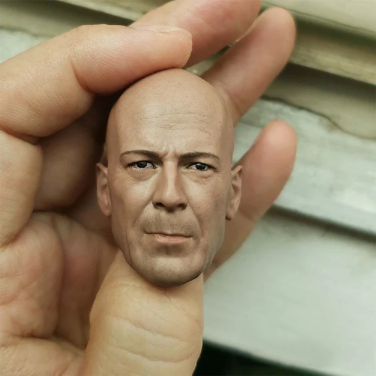 

1/6 Male Soldier Bruce Willis Head Carving Model High Quality Fit 12'' Action Figure Body In Stock