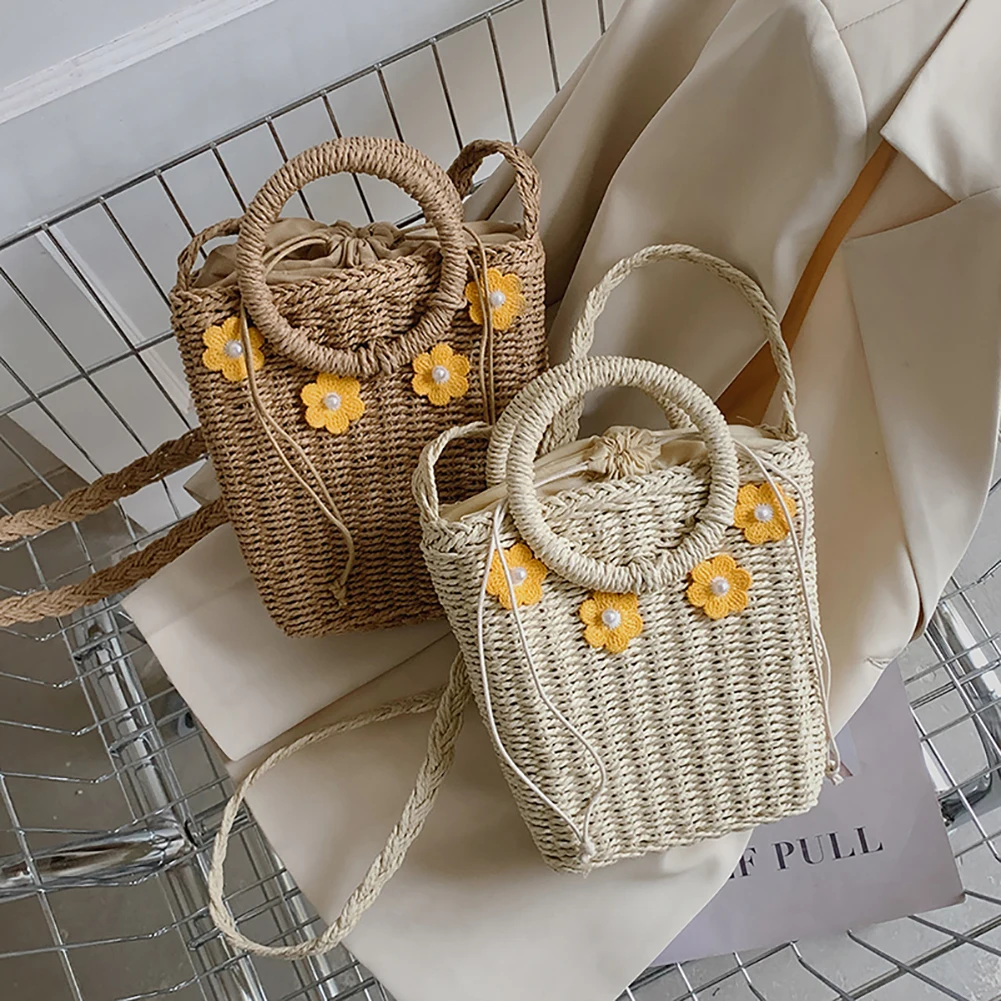 Summer Beach Straw Flowers Designer Handbag Ladies Handmade Woven Shoulder Purse Bag Women Braided Crossbody Bag Travel Clutch
Summer Beach Straw Flowers Designer Handbag Ladies Handmade Woven Shoulder Purse Bag Women Braided Crossbody Bag Travel Clutch