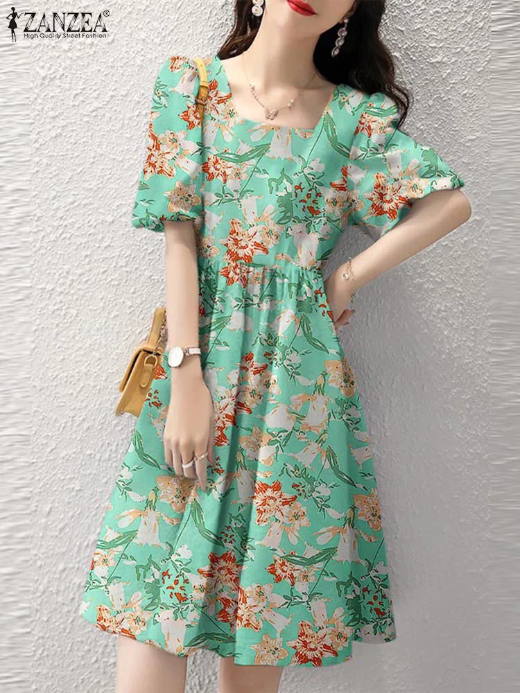 ZANZEA Fashion Floral Print Mini Dress Women Summer Elegant Short Robe Square Neck Short Puff Sleeve Waisted A-line Sundress
ZANZEA Fashion Floral Print Mini Dress Women Summer Elegant Short Robe Square Neck Short Puff Sleeve Waisted A-line Sundress