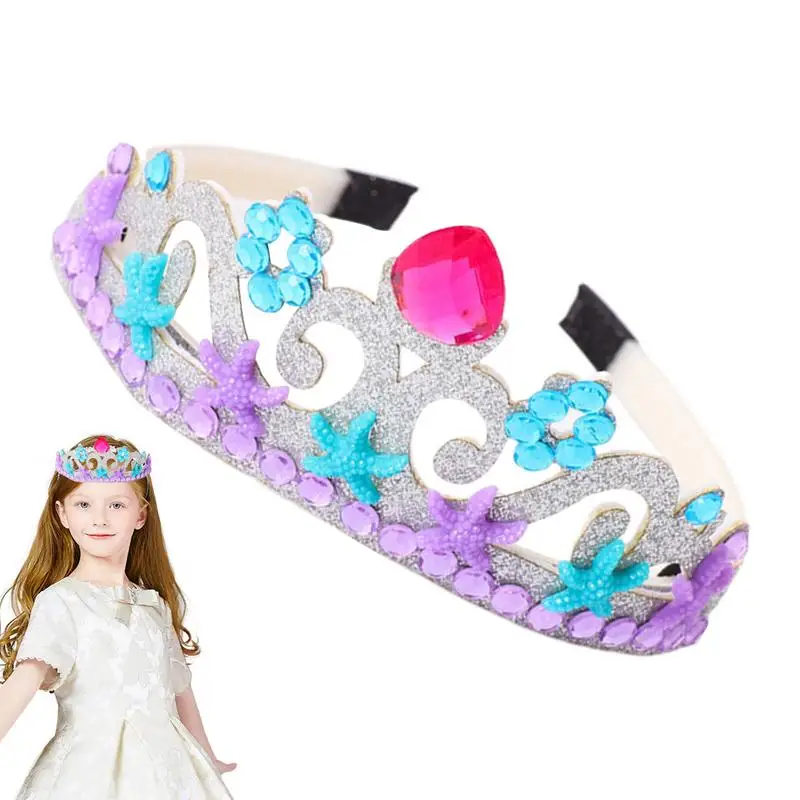 

Glitter Tiara Headbands For Kids Glittering Princess Headbands Universal Girls Tiaras Beauty Products For Birthday Party