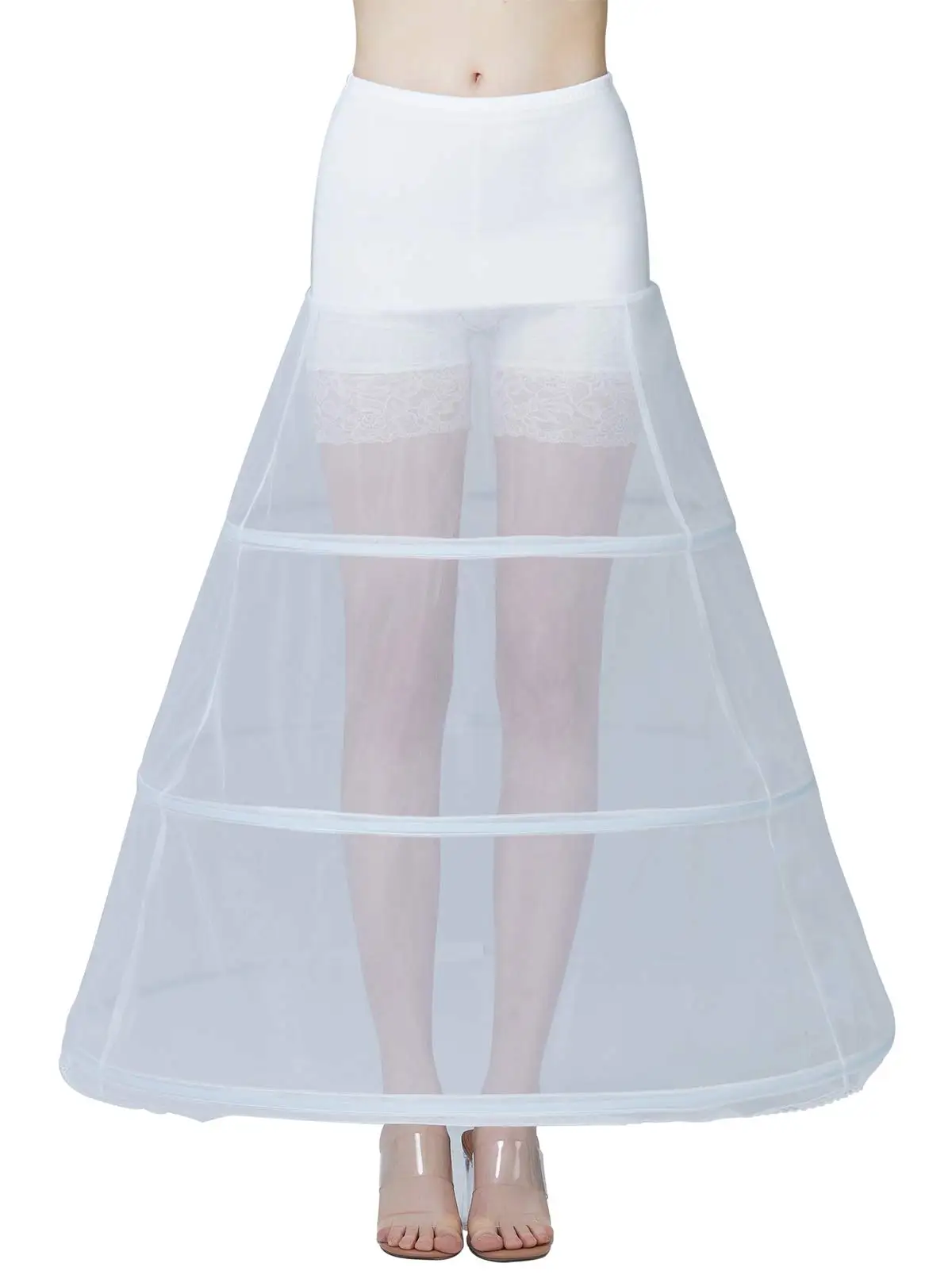 

Женский длинный подъюбник из кринолина, трапециевидная Нижняя юбка, тюлевый Полукомбинезон с оборками для свадьбы, вечернее платье для невесты, косплей