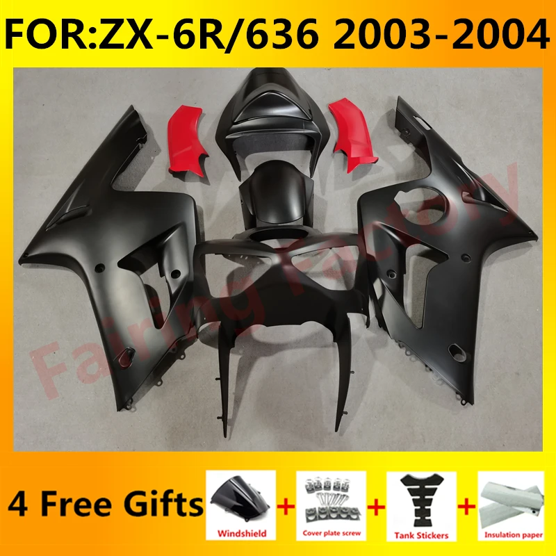Motorcycle Injection mold Fairings Kit fit for Ninja ZX-6R 2003 2004 ZX6R zx 6r 636 03 04 bodywork full fairing kits matte black
Motorcycle Injection mold Fairings Kit fit for Ninja ZX-6R 2003 2004 ZX6R zx 6r 636 03 04 bodywork full fairing kits matte black