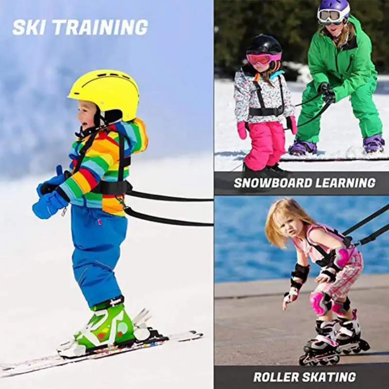 

Adjustable Children Ski Safety Traction Harness Rope Outdoor Skiing Training Shoulder Belt Chest Strap for Snowboard Skating