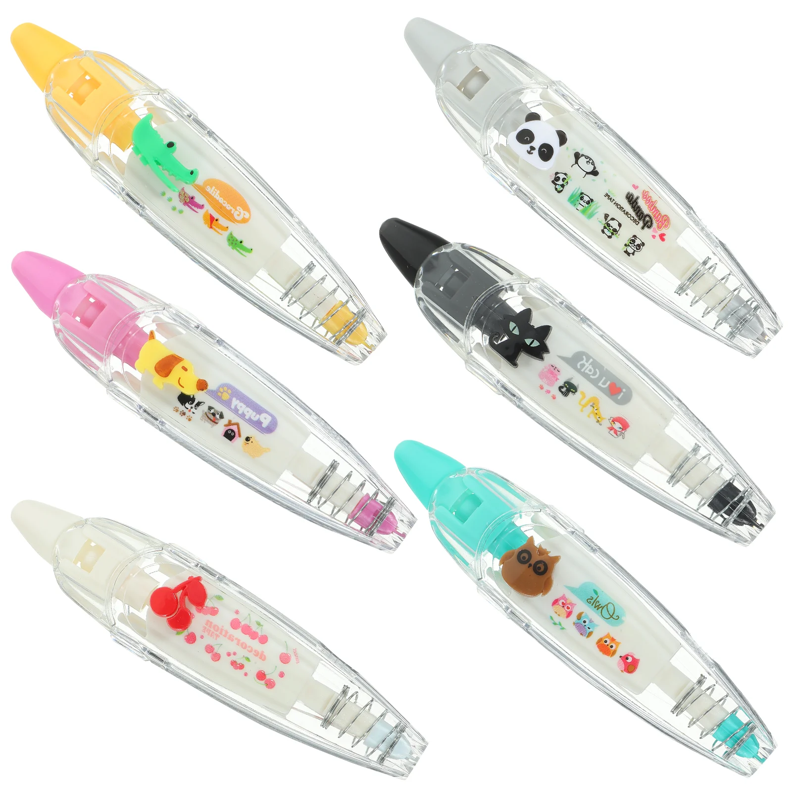 6 Pcs Lace Correction Tape Puppycorn Corrective Decorative Press Pens Scrapbooking Kawaii Plastic Girl Cartoon Pattern
6 Pcs Lace Correction Tape Puppycorn Corrective Decorative Press Pens Scrapbooking Kawaii Plastic Girl Cartoon Pattern