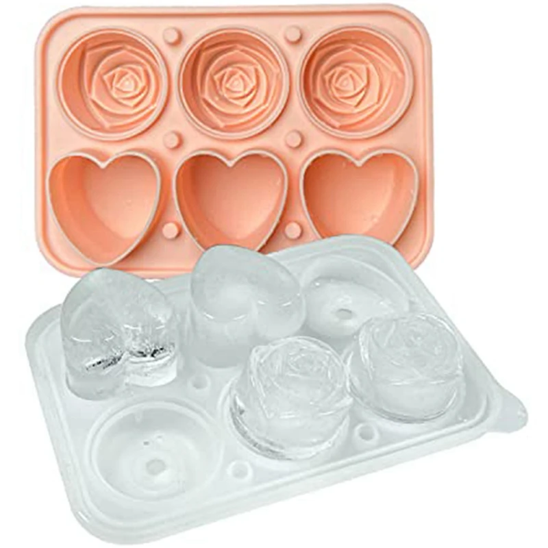 Roses Ice-Cube Mold Heart Shape Ice-Cube Tray Ice Ball Maker For Whiskey Cocktails Drinks, Pink
Roses Ice-Cube Mold Heart Shape Ice-Cube Tray Ice Ball Maker For Whiskey Cocktails Drinks, Pink