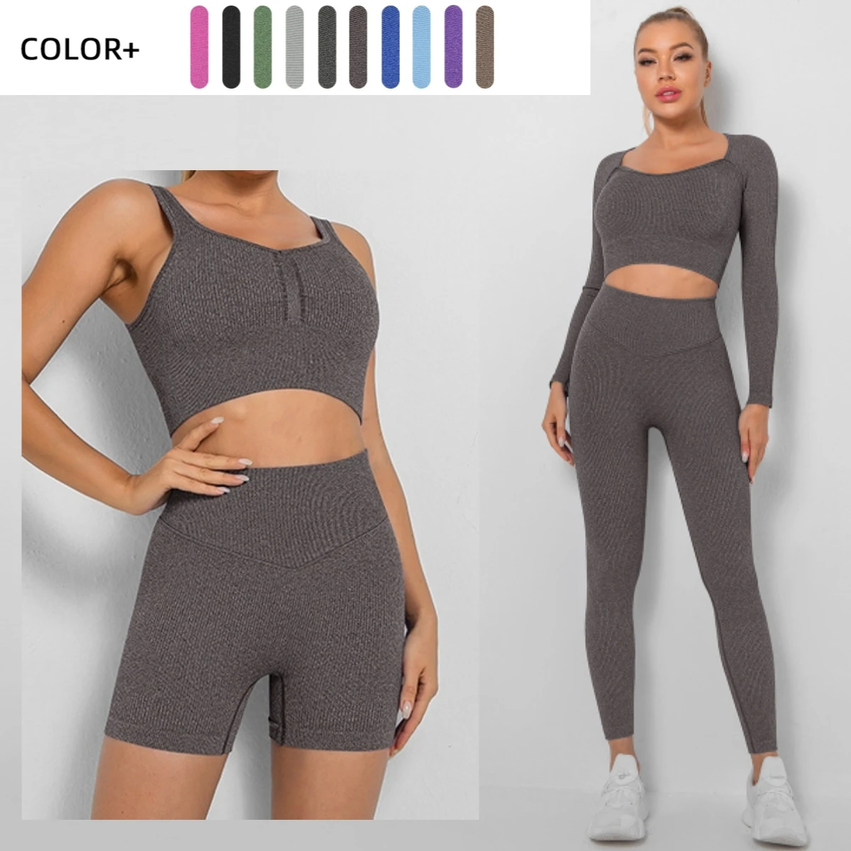 2/4PCS Tight Sexy Bra Hip Lift Shorts Sports Set Women's Sportswear Outdoor Running Wear Gym Sweatpants Seamless Yoga Set
2/4PCS Tight Sexy Bra Hip Lift Shorts Sports Set Women's Sportswear Outdoor Running Wear Gym Sweatpants Seamless Yoga Set