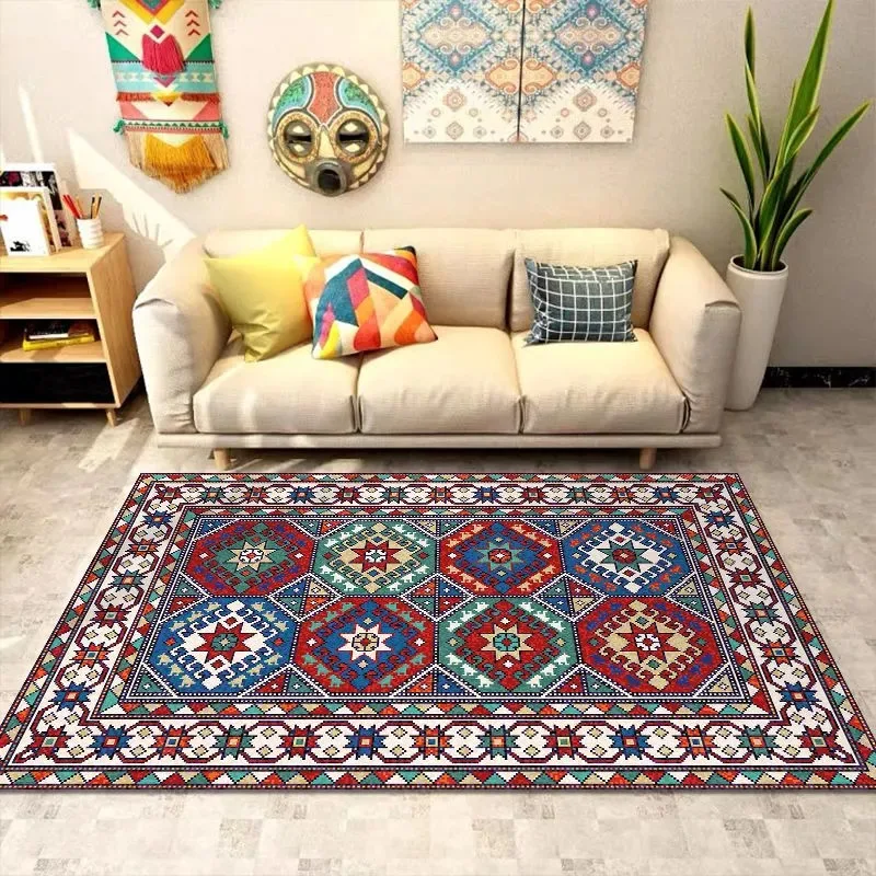 American Retro Ethnic Style Carpet Living Room Bedroom Bedside Blanket Sofa Coffee Table Carpet Lounge Rug Decoration Home Non-S
American Retro Ethnic Style Carpet Living Room Bedroom Bedside Blanket Sofa Coffee Table Carpet Lounge Rug Decoration Home Non-S