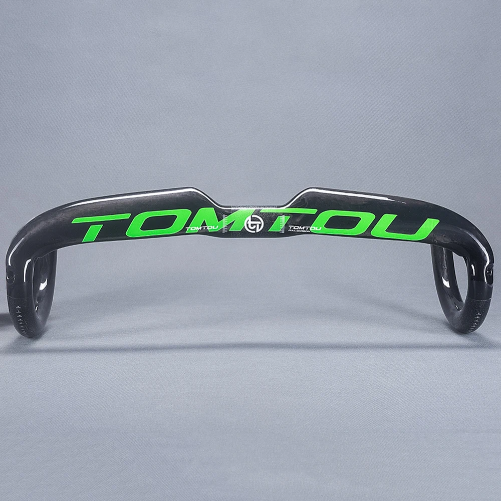 TOMTOU Super Light Gloss UD Carbon Road Handlebar for Bicycles Road Bent Bar Width 400/420/440mm Green Logo
TOMTOU Super Light Gloss UD Carbon Road Handlebar for Bicycles Road Bent Bar Width 400/420/440mm Green Logo