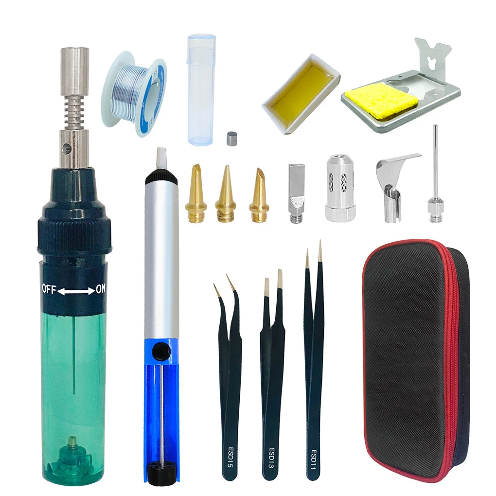 19 Pieces Solder Irons Kit 8ml 1300° Jewelry Repairing Welding Pen Heating Multifunctional Reusable Portable Heater
19 Pieces Solder Irons Kit 8ml 1300° Jewelry Repairing Welding Pen Heating Multifunctional Reusable Portable Heater