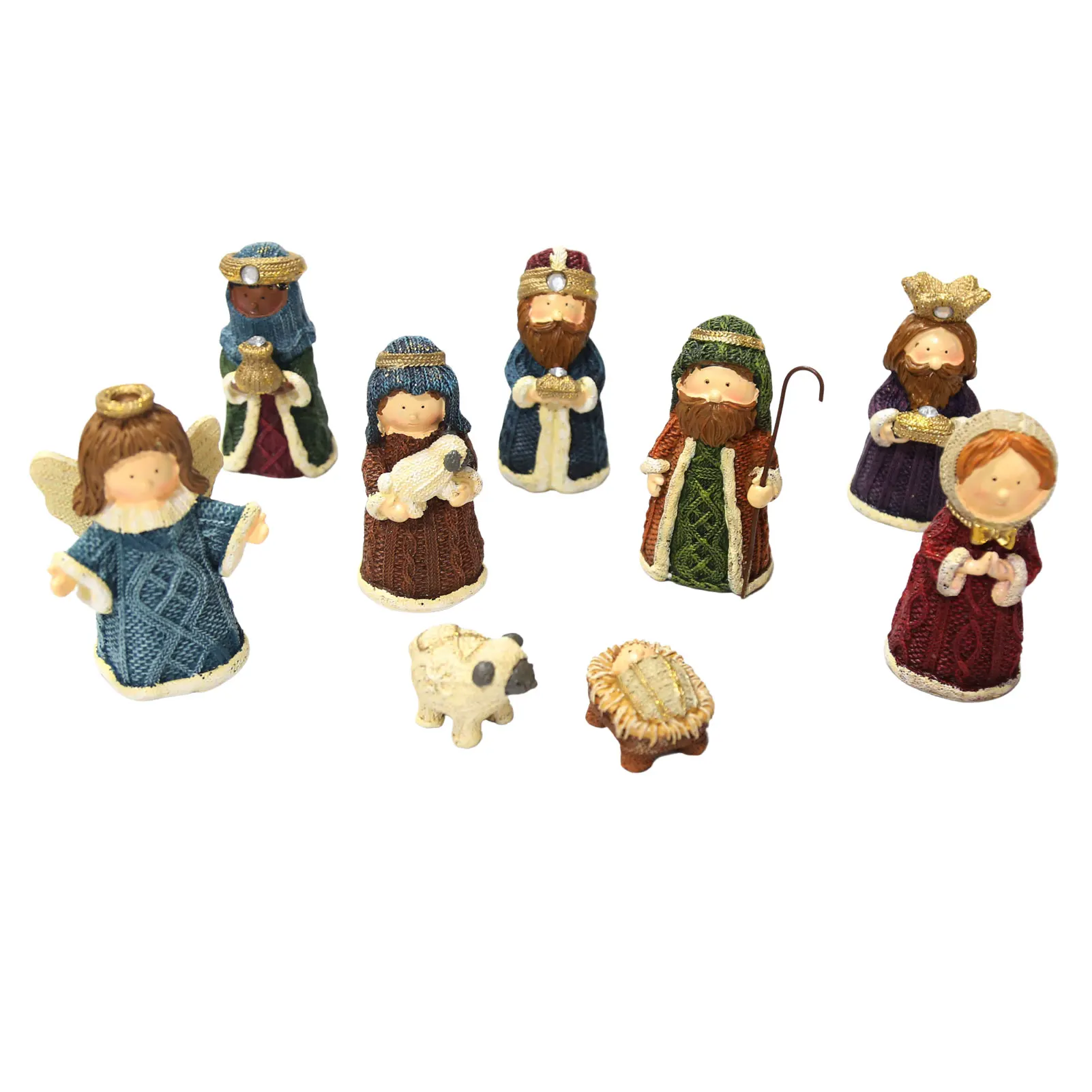 Cartoon Christ Nativity Statue Scene Set Baby Jesus Manger Figurines Resin Crafts Miniatures Religious Ornament Church Gift
Cartoon Christ Nativity Statue Scene Set Baby Jesus Manger Figurines Resin Crafts Miniatures Religious Ornament Church Gift