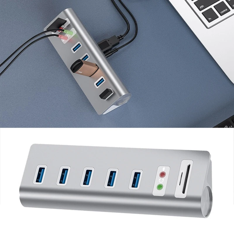 5-In-1 Hub USB3.0 5Gbps Docking Station Portable Aluminum Multifunctional SD TF Reader for Laptop Keyboard Hard Drive
5-In-1 Hub USB3.0 5Gbps Docking Station Portable Aluminum Multifunctional SD TF Reader for Laptop Keyboard Hard Drive