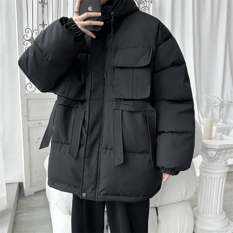 Pocket Winter Jacket Men Warm Fashion Multi Thickened Down Jacket Men Korean Loose Thick Hooded Short Coat Mens Parker M-3XL
Pocket Winter Jacket Men Warm Fashion Multi Thickened Down Jacket Men Korean Loose Thick Hooded Short Coat Mens Parker M-3XL