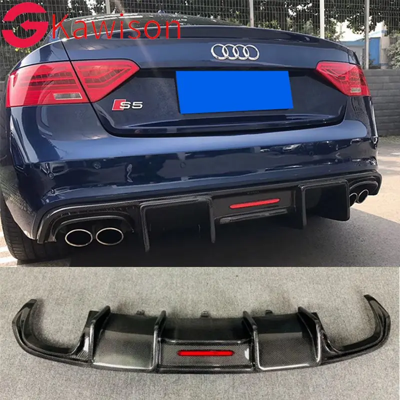 

A5 B8.5 S5 S-Line Carbon Fiber Rear Diffuser Spoiler for Audi S5 Sline Only 2013-2016 Car Styling