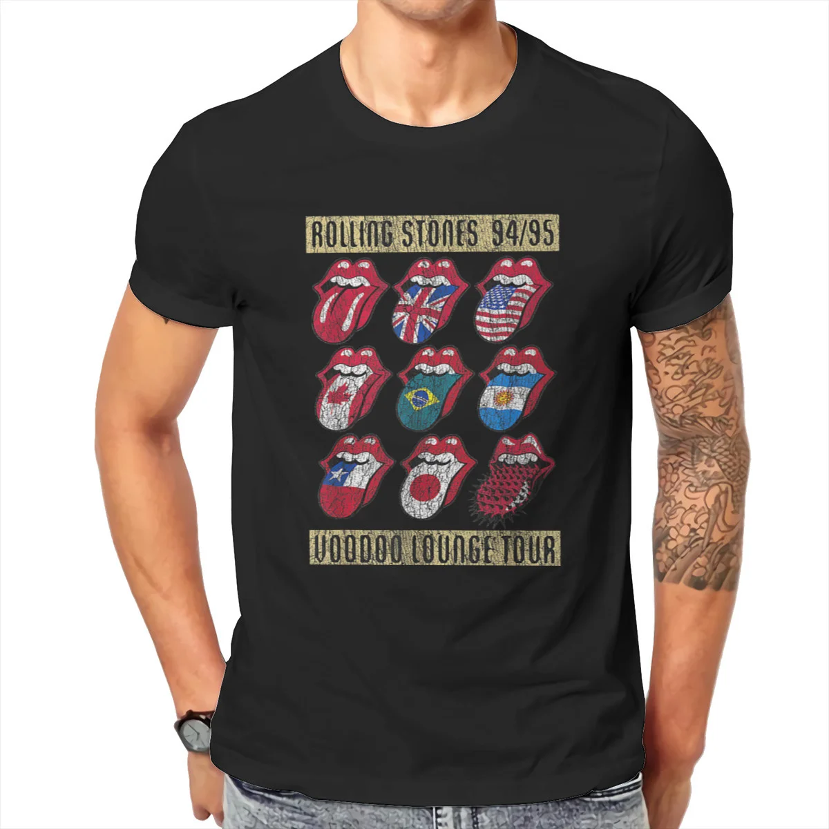 

Rolling Stones Voodoo Lounge Charcoal T hentaii shirt Men T hentaii shirt summer 100% cotton T-hentaii shirt