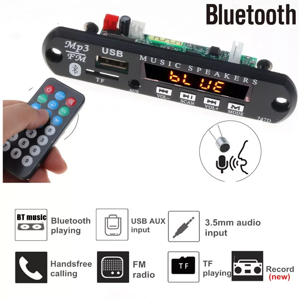 car sticker2019 Hands-free Bluetooth MP3 Player Decoder Board Car FM Radio Module Support FM TF USB AUX Audio Adapter Wireless c
car sticker2019 Hands-free Bluetooth MP3 Player Decoder Board Car FM Radio Module Support FM TF USB AUX Audio Adapter Wireless c